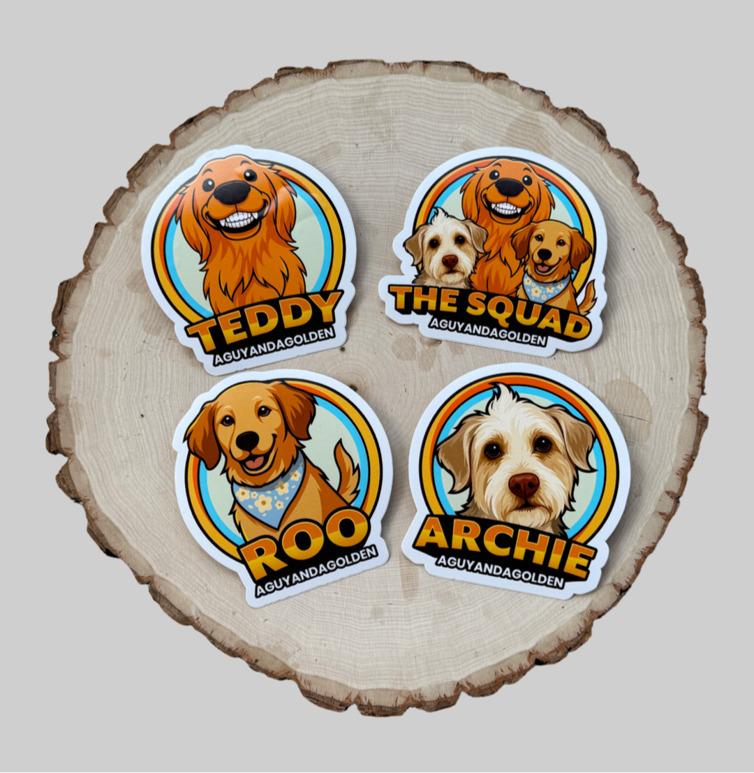 AGuyandAGolden Character Stickers