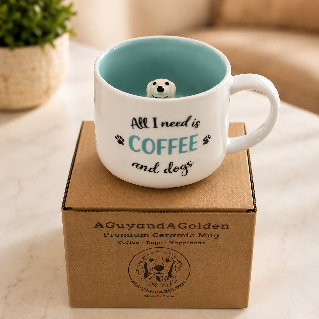All I Need Is Coffee And Dogs Mug by AGuyandAGolden