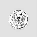 Logo of a dog with 'AGUAYANDA GOLDEN' text on a gray background
